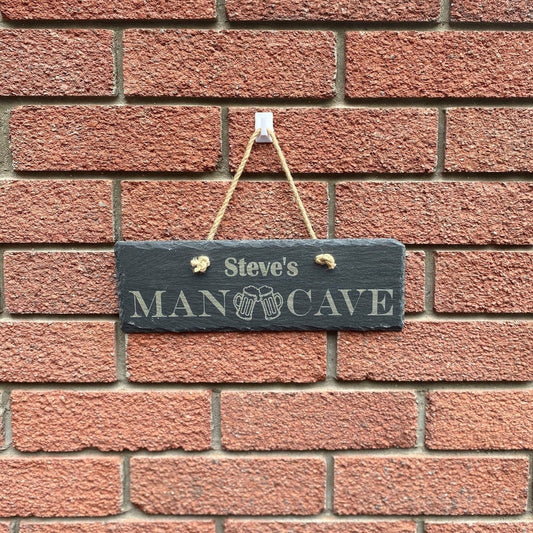 Personalised Man Cave Slate Sign The Crafty Bonobo Slate sign 1