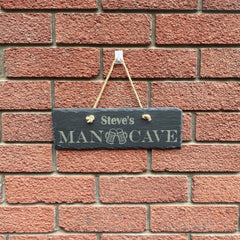 Personalised Man Cave Slate Sign The Crafty Bonobo Slate sign 1