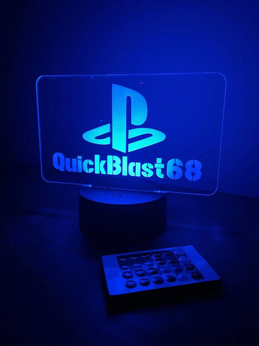 Personalised Playstation Gamer Tag LED Sign The Crafty Bonobo LED Signs 2