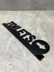 Toilets Arrow Acrylic Sign The Crafty Bonobo House Signs 2
