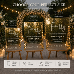 Luxury Welcome Wedding Sign | Mirror Wedding Decor