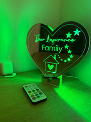 Personalised Heart LED Family Sign – Custom Surname Light with Remote Control The Crafty Bonobo 6