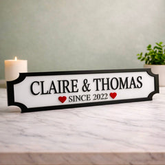 Personalised Valentine’s Street Sign – Anniversary Couples Gift The Crafty Bonobo 2