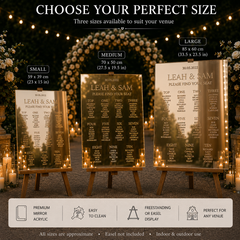 Luxury Wedding Seating Plan | Mirror Wedding Decor