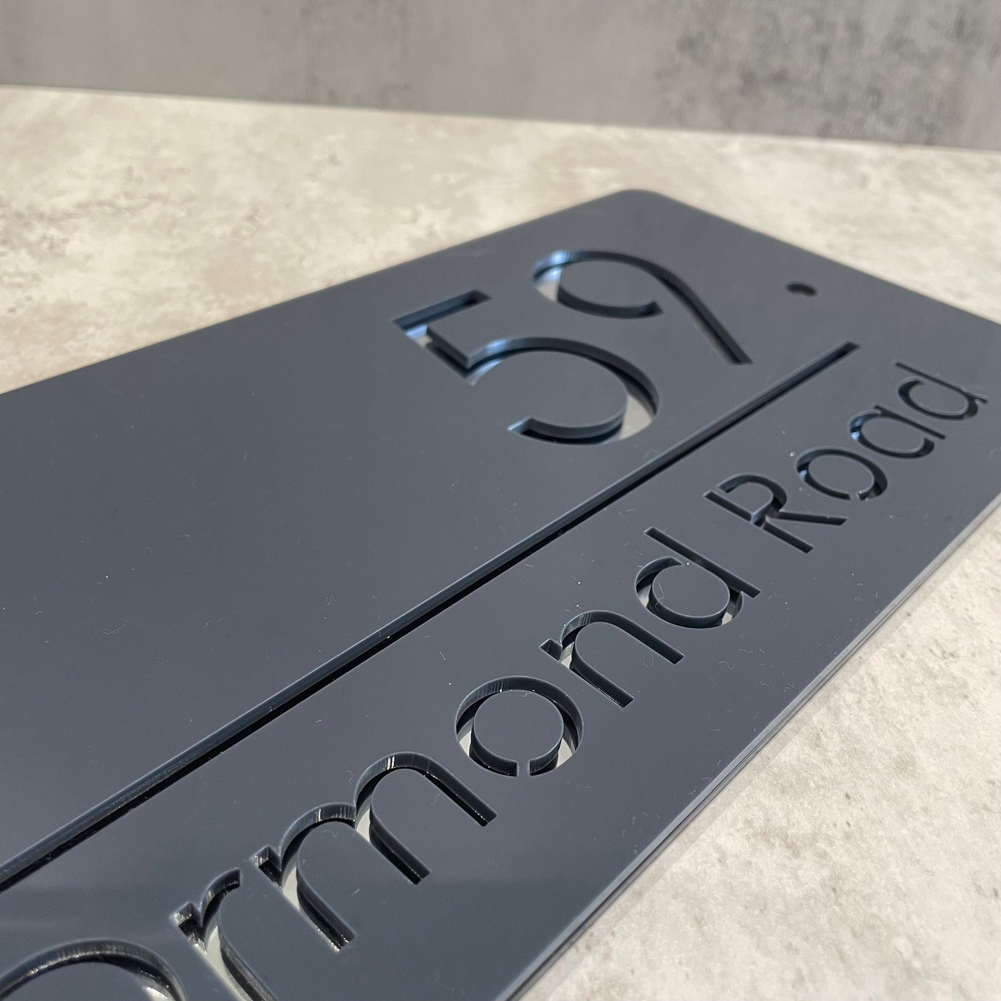 Contemporary Mirrored House Sign