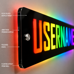 Personalised LED Username Sign | Gaming Decor | Streaming | Twitch