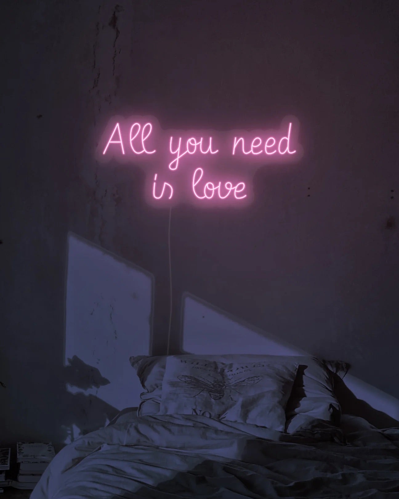 all you need is love neon sign pink neon sign
