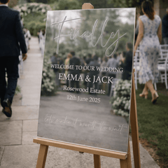 Luxury Welcome Wedding Sign | Mirror Wedding Decor The Crafty Bonobo Wedding Decor 2