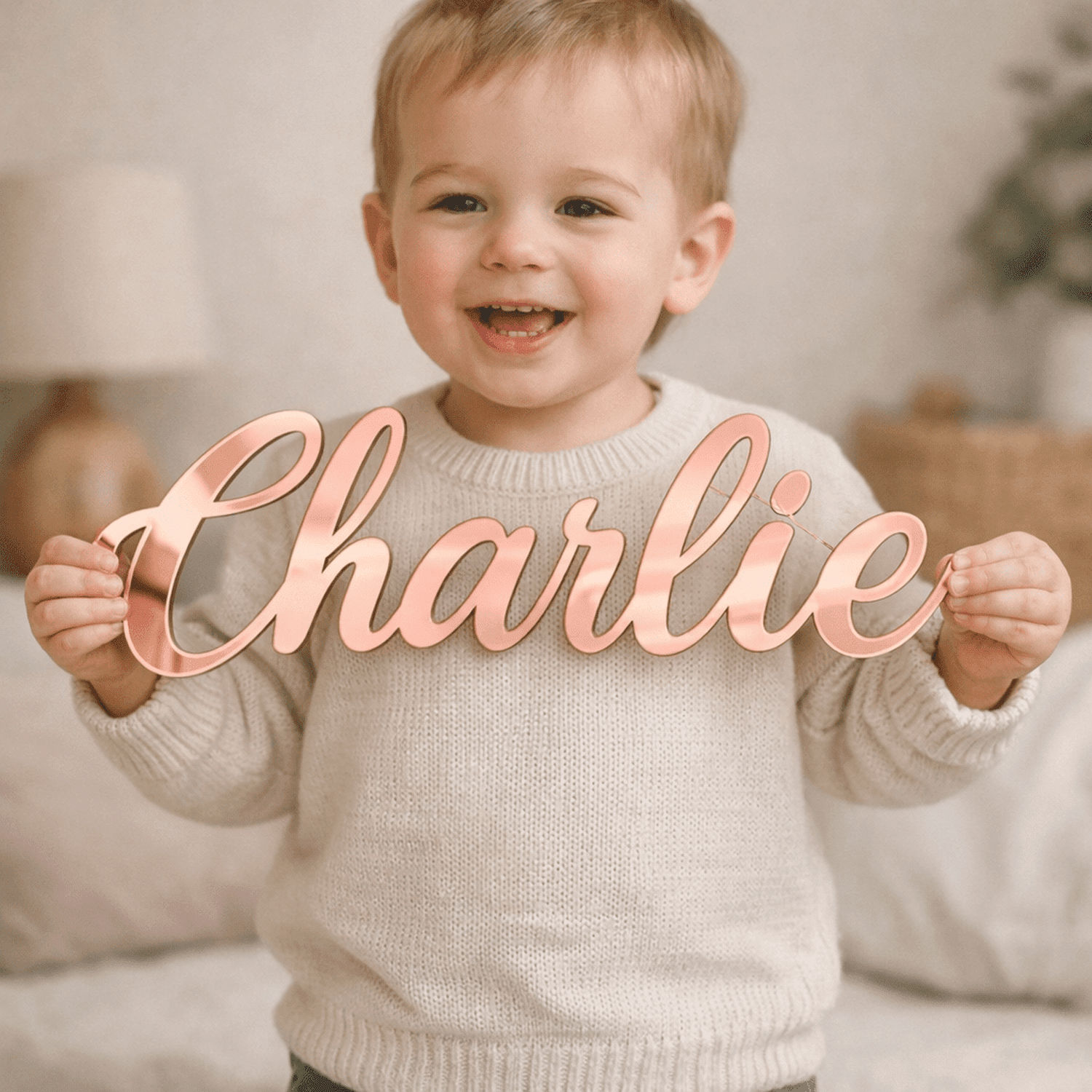 Personalised Acrylic Name Sign – Custom Wall Name in Black, Gold, Silver or Rose Gold The Crafty Bonobo 6