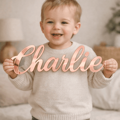 Personalised Acrylic Name Sign – Custom Wall Name in Black, Gold, Silver or Rose Gold The Crafty Bonobo 6