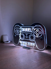 Personalised LED Game Controller Sign – Custom Name Gamer Light for Bedroom or Gaming Setup The Crafty Bonobo 2