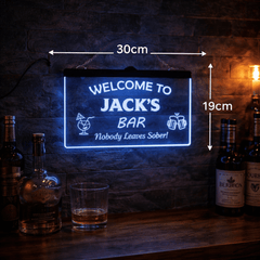 Personalised Colour-Changing Hanging LED Sign – Custom Bar, Man Cave & Home Decor Light