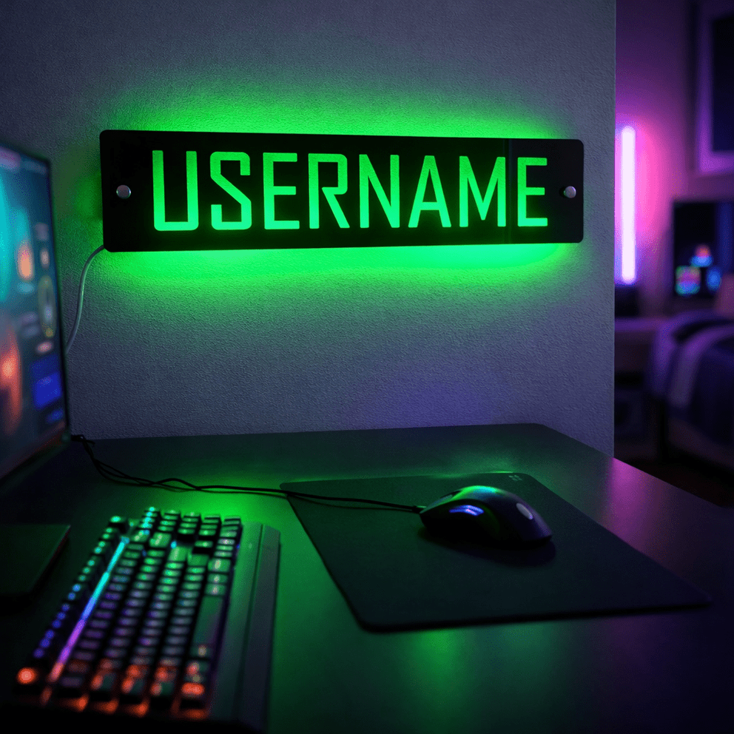 Personalised LED Username Sign | Gaming Decor | Streaming | Twitch The Crafty Bonobo LED Signs 5
