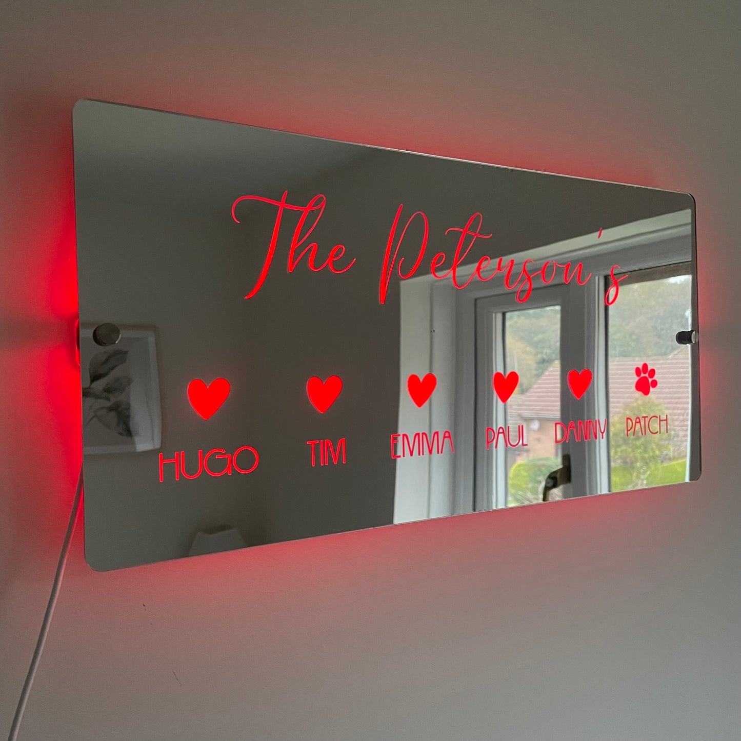 Personalised Family LED Sign with remote | Light-Up Sign