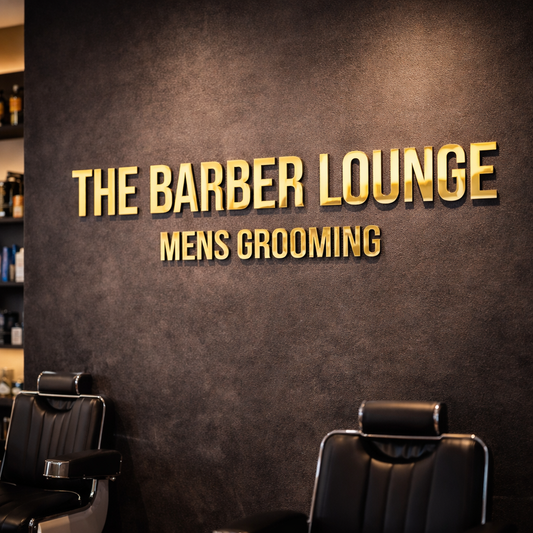 Barber Shop Sign – Personalised 3D Acrylic Wall Sign, Custom Business Name