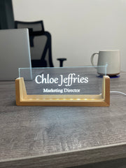 Personalised LED Acrylic Desk Name Sign