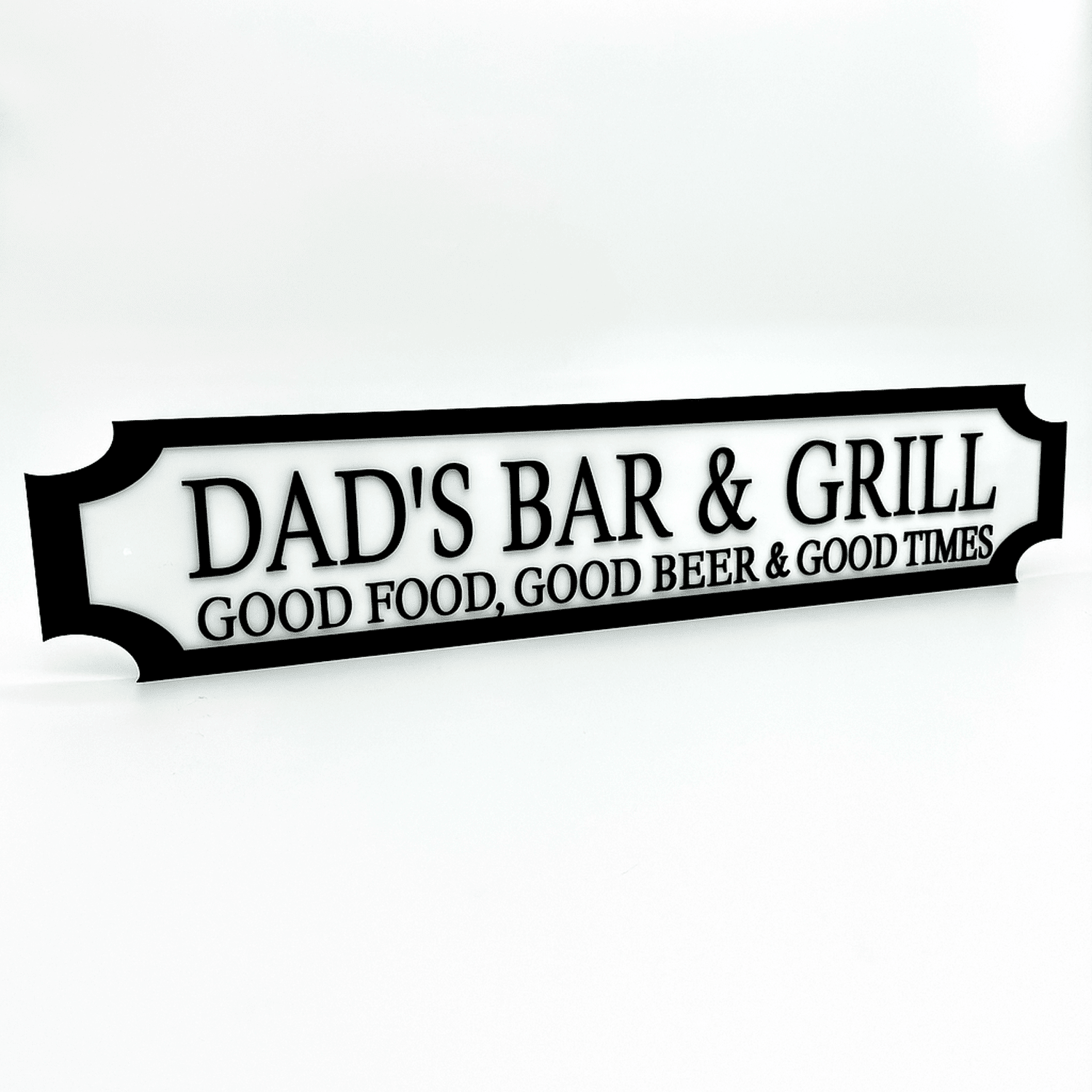 Dad’s Bar and Grill – Custom 3D Acrylic Street Sign | Personalised Home Bar Plaque The Crafty Bonobo 1