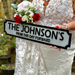 Personalised Family Name Street Sign – Custom Wedding & Anniversary Gift