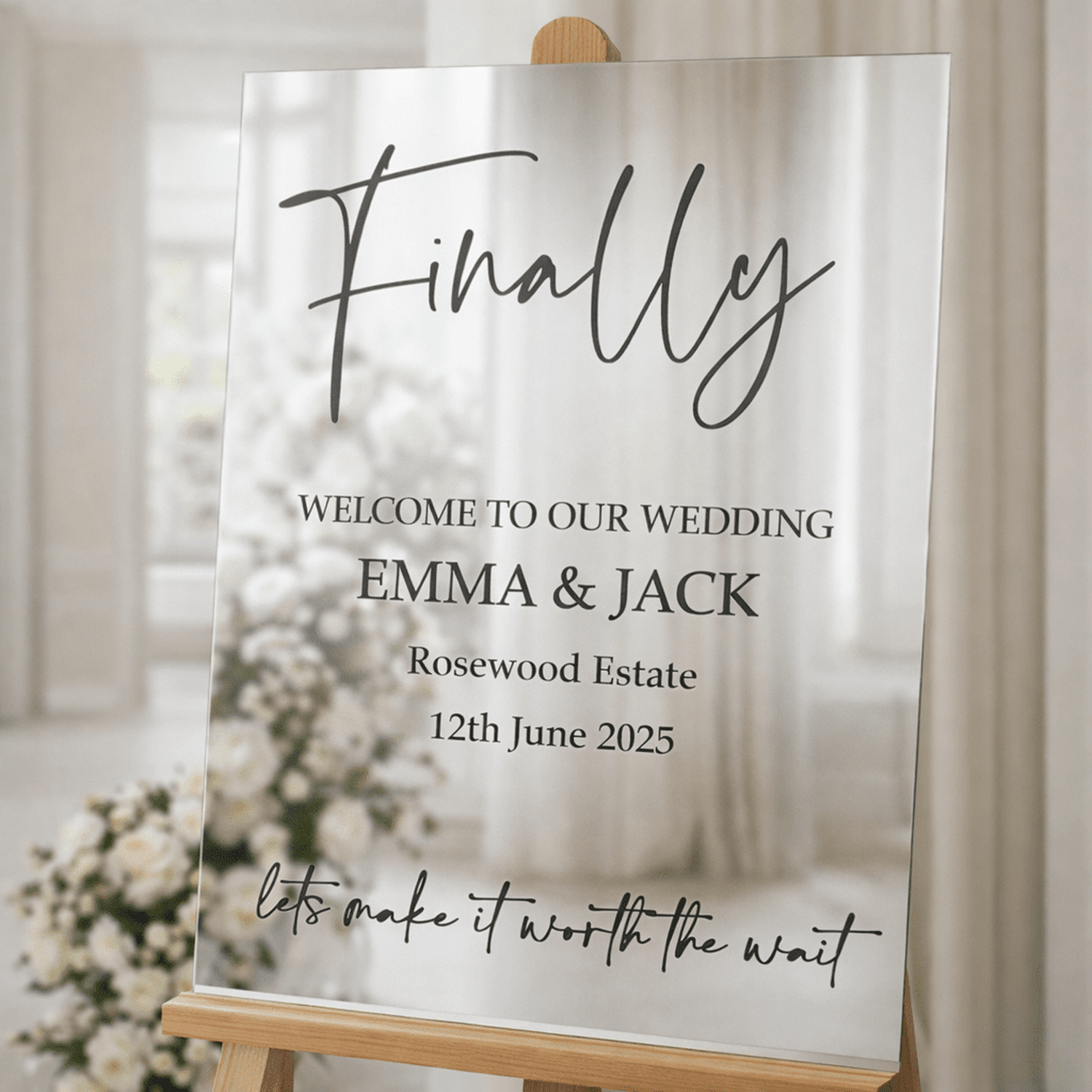 Luxury Welcome Wedding Sign | Mirror Wedding Decor The Crafty Bonobo Wedding Decor 4