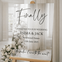 Luxury Welcome Wedding Sign | Mirror Wedding Decor The Crafty Bonobo Wedding Decor 4