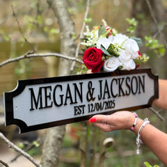 Personalised Couple Street Sign – MR & MRS – Custom Wedding & Anniversary Gift