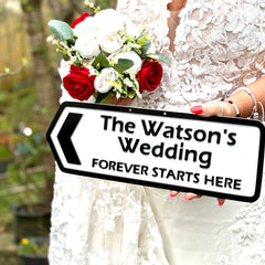 Personalised Wedding Direction Sign – Custom | 3D | Waterproof