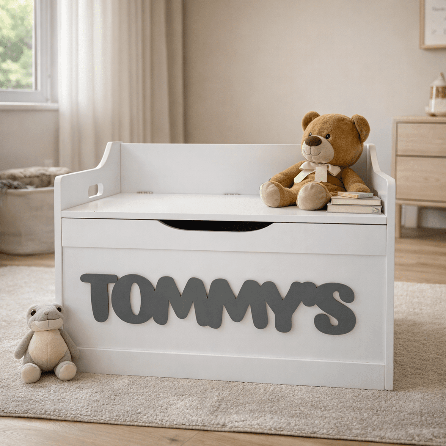 Personalised Wooden Toy Box The Crafty Bonobo Toy Box 9