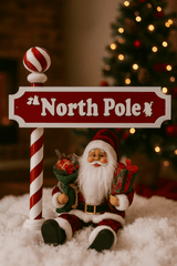 Personalised Christmas Street Sign | Festive Decor | Santa Family Sign The Crafty Bonobo Christmas Decor 3