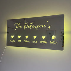 Personalised Family LED Sign with remote | Light-Up Sign