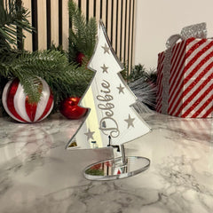 Personalised Christmas Tree Place Name Decoration – Mirror Ornament The Crafty Bonobo 3