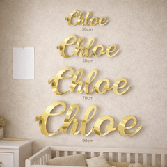 Personalised Acrylic Name Sign – Custom Wall Name in Black, Gold, Silver or Rose Gold The Crafty Bonobo 8