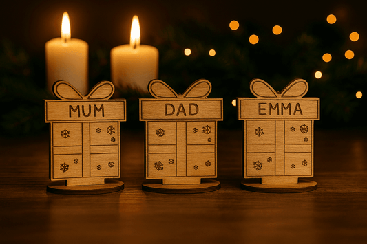 Personalised Christmas Gift Place Name / Standing Ornament The Crafty Bonobo 1