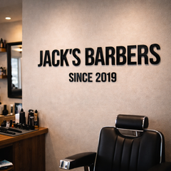 Barber Shop Sign – Personalised 3D Acrylic Wall Sign, Custom Business Name