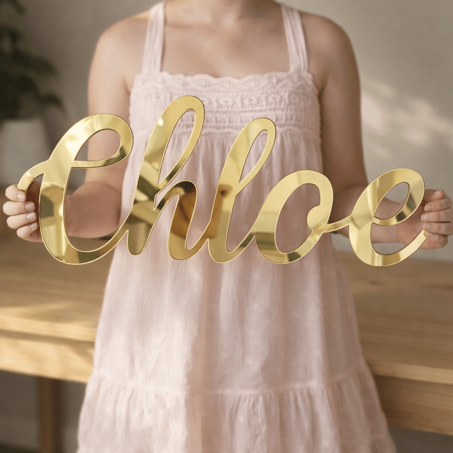 Personalised Acrylic Name Sign – Custom Wall Name in Black, Gold, Silver or Rose Gold The Crafty Bonobo 1