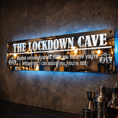 Personalised LED Mirror Bar Sign l Man Cave Decor The Crafty Bonobo LED Mirror Sign 2