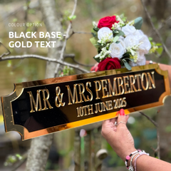 Personalised Couple Street Sign – MR & MRS – Custom Wedding & Anniversary Gift