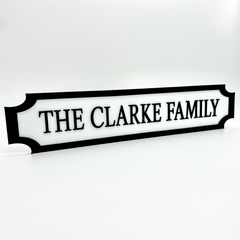 Family Name Sign – Custom 3D Acrylic Street Sign | Personalised Family Home Decor