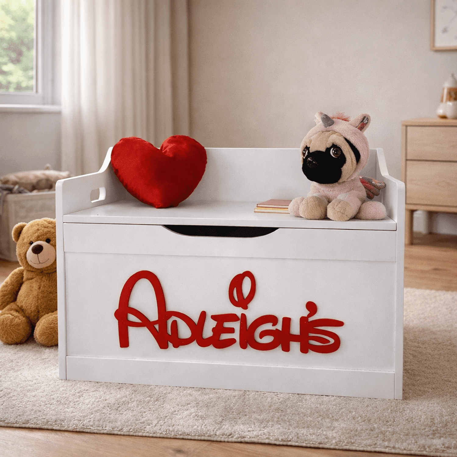 Personalised Wooden Toy Box The Crafty Bonobo Toy Box 8
