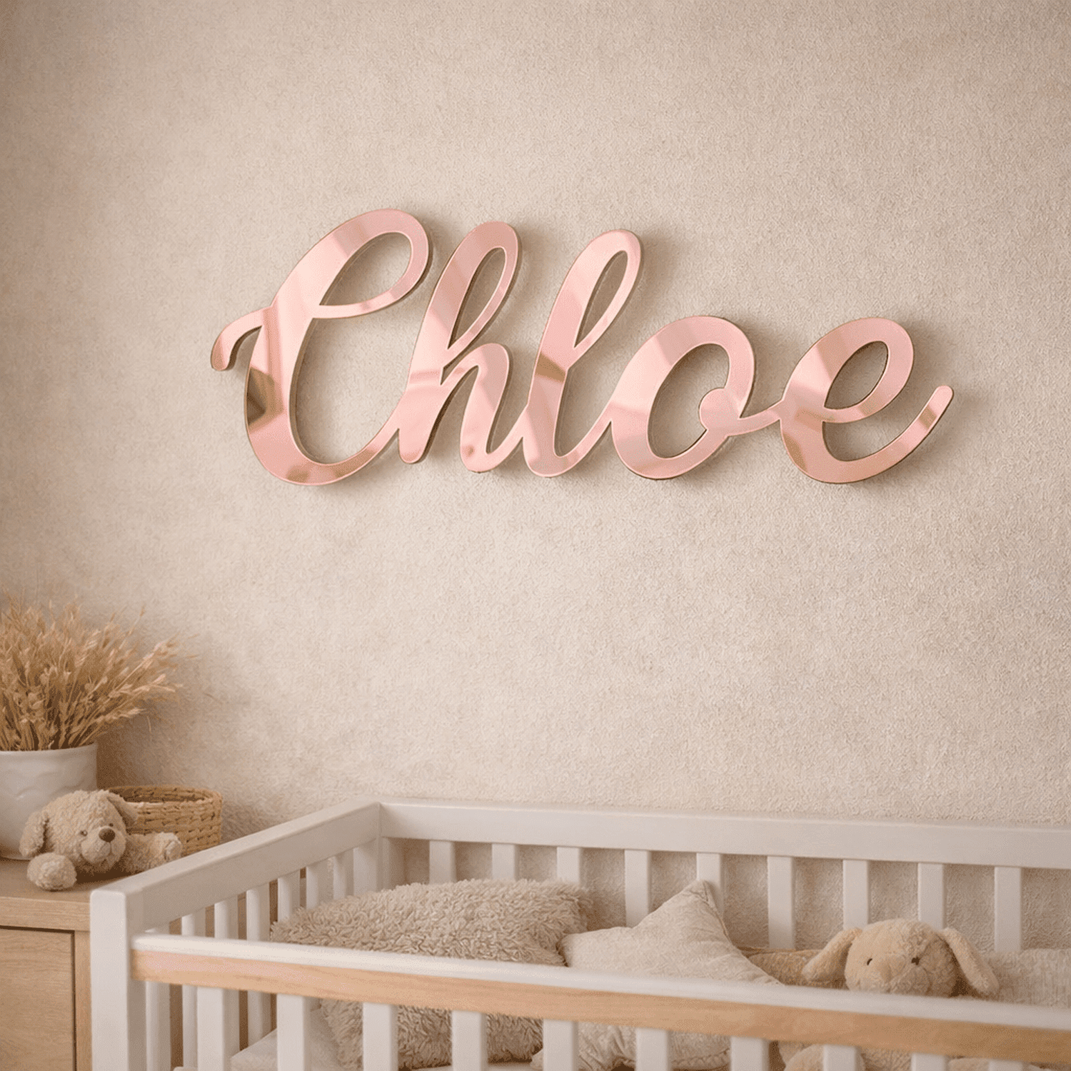 Personalised Acrylic Name Sign – Custom Wall Name in Black, Gold, Silver or Rose Gold The Crafty Bonobo 5