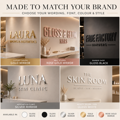 Personalised Business Logo Sign - Salon | Aesthetics | Brows | Lashes