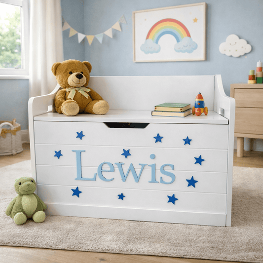 Personalised Wooden Toy Box The Crafty Bonobo Toy Box 2