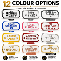 Customisable 3D Street Sign – Personalised Acrylic Plaque for Home, Bar & Business