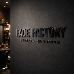 Barber Shop Sign – Personalised 3D Acrylic Wall Sign, Custom Business Name