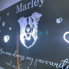 Customisable Pet LED Sign | Any breed of dog image | Pet Memorial