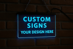 Custom Design Colour Changing Hanging LED Sign The Crafty Bonobo LED Signs 2