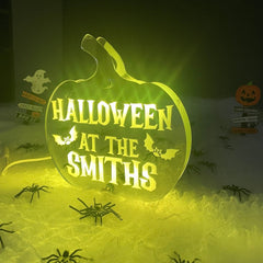 Personalised Halloween Pumpkin LED Sign | Mirror Sign The Crafty Bonobo 4