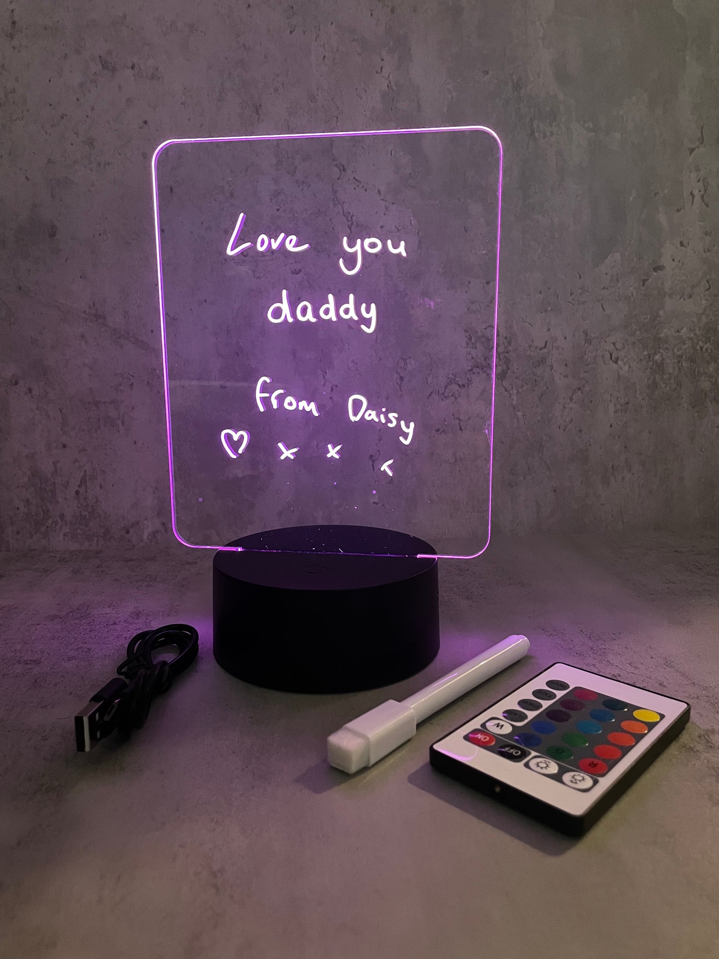 Creative DIY Note Board | LED Night Light with pen