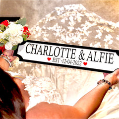 Personalised Couple Street Sign – MR & MRS – Custom Wedding & Anniversary Gift