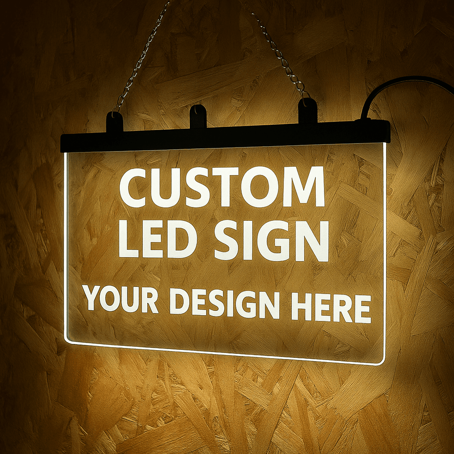 Custom Design Colour Changing Hanging LED Sign The Crafty Bonobo LED Signs 1