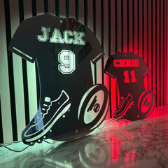 Personalised LED Rugby Shirt Mirror – Custom Decor for Young Rugby Fans The Crafty Bonobo LED Mirror Sign 4